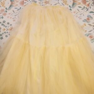 Light Yellow Tulle Skirt